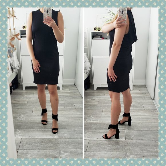 BNWT T‎ by Alexander Wang Drape-Back Pique Dress - Picture 1 of 7